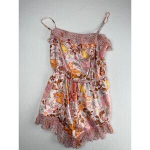 Victoria’s secret satin floral ruffle romper size M